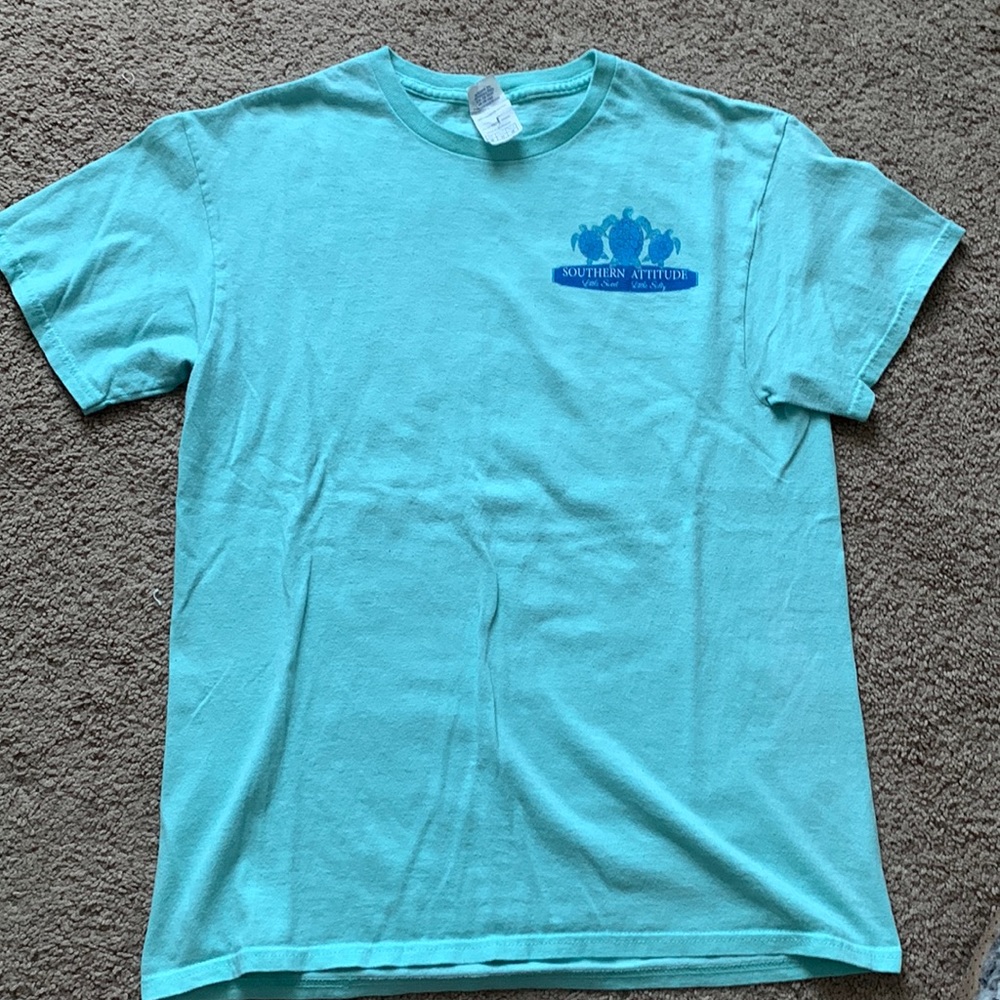 Aqua southern attitude tee